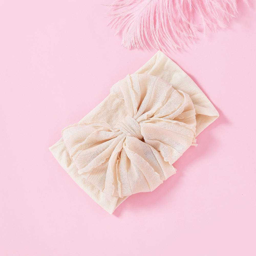 Kids Nylon Hair Band Bow Lace