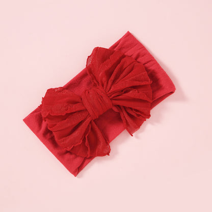 Kids Nylon Hair Band Bow Lace