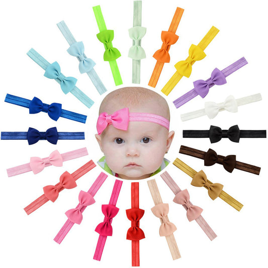 644 Kids Bow Hair Band Small Bow Elastic Headband