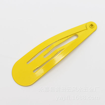 BB Clip 5CM Kids Guangzhou Quality Spray Paint Colorful Teardrop Clip Colorful Side Clip Set Oil Drop Hair Clip Set