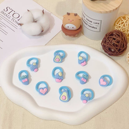 Kids Hair Tie Cute Hair Tie High Elasticity Gentle on Hair Elastic Band Towel Ring Hair Tie Kids