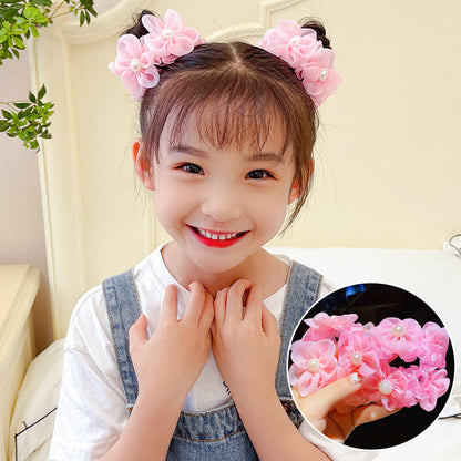 Kids Hair Accessory Cute Girl Hair Tie Flower Headband Elastic Band