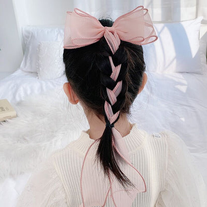 Kids Hair Band Girl Bow Braiding Hair Clip Head Accessory Hairpin Hair Accessory