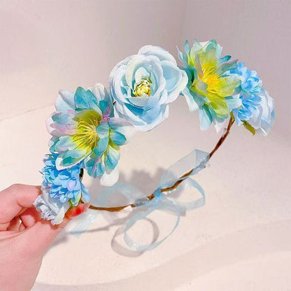 Kids Hair Accessory Girl Flower Pearl Head Accessory