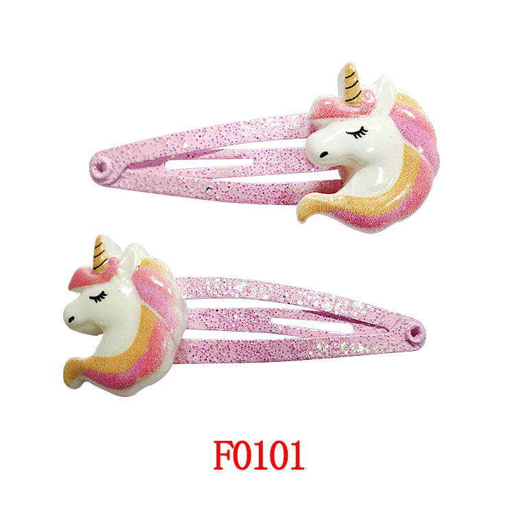Kids Hair Accessory Cute Cartoon Flyaway Hair Clip Gentle on Hair BB Side Clip