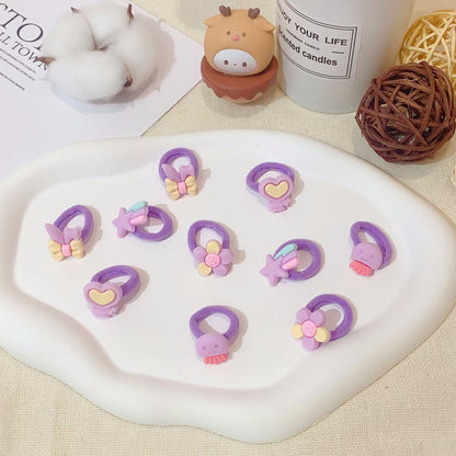 Kids Hair Tie Cute Hair Tie High Elasticity Gentle on Hair Elastic Band Towel Ring Hair Tie Kids
