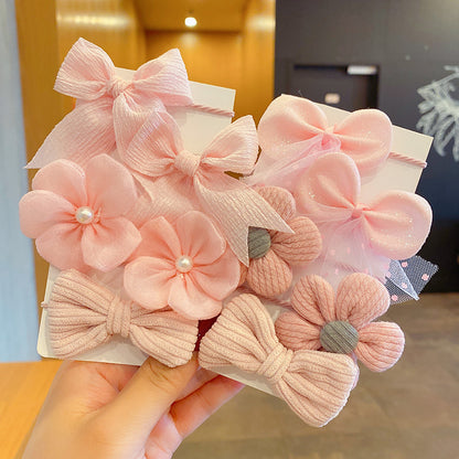 Kids Elastic Band Hair Tie Cute Bow Gentle on Hair Hair Tie Headband Girl Head Accessory