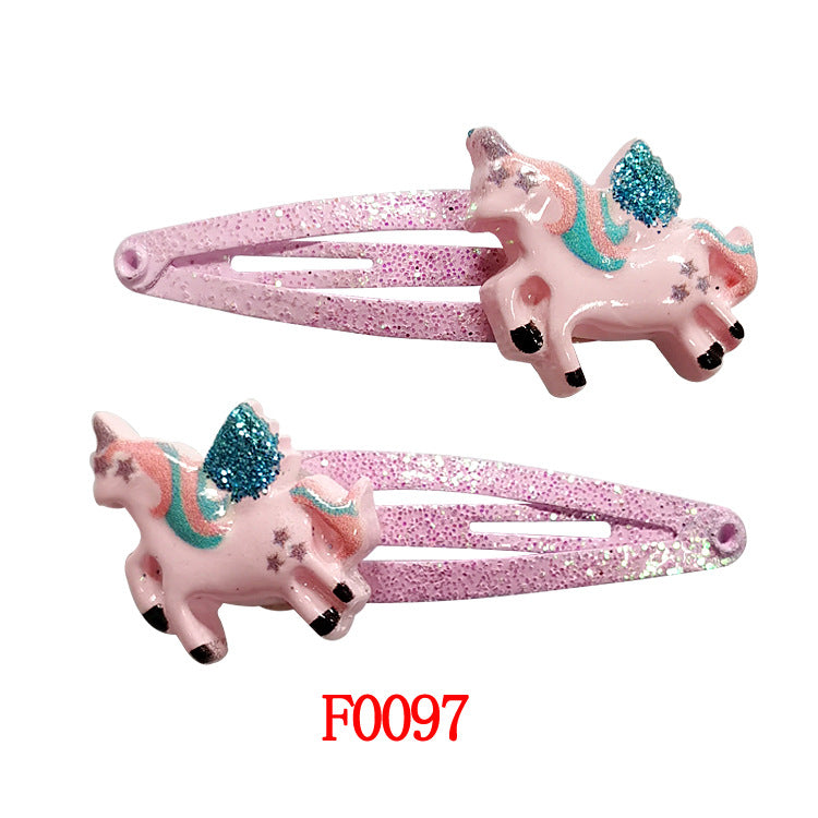 Kids Hair Accessory Cute Cartoon Flyaway Hair Clip Gentle on Hair BB Side Clip