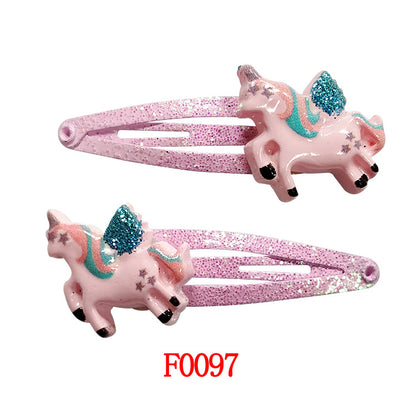 Kids Hair Accessory Cute Cartoon Flyaway Hair Clip Gentle on Hair BB Side Clip
