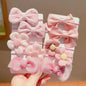 Kids Elastic Band Hair Tie Fabric Flower Bow Gentle on Hair Cute Hair Tie Head Accessory