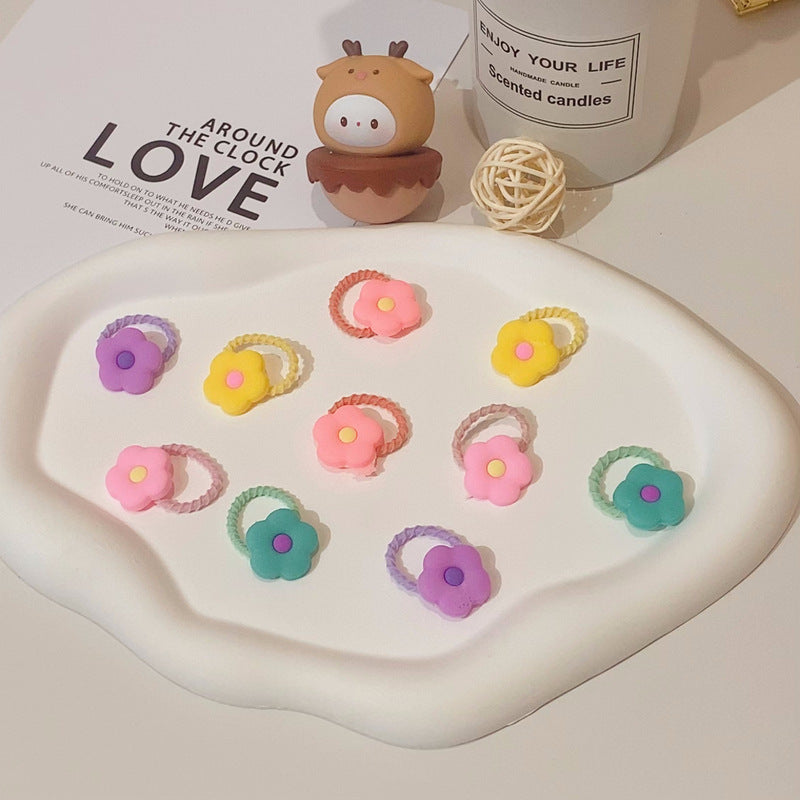 Kids Hair Tie Cute Hair Tie High Elasticity Gentle on Hair Elastic Band Towel Ring Hair Tie Kids