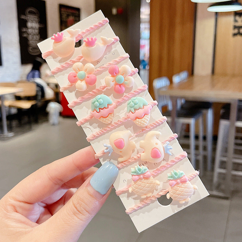 Kids Elastic Band Cute Gentle on Hair Headband Elastic Band Hair Tie