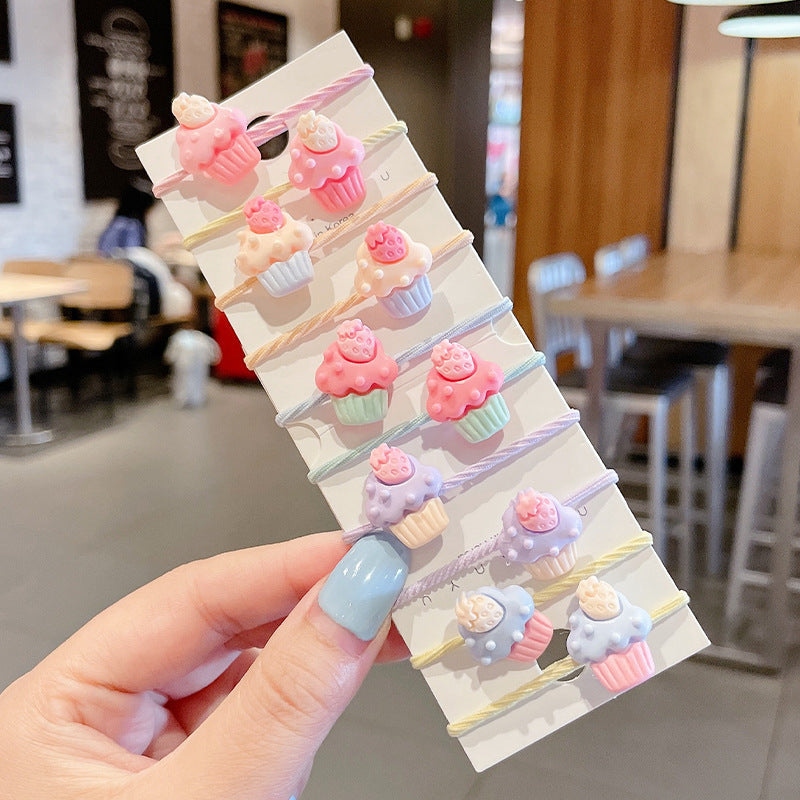 Kids Elastic Band Cute Gentle on Hair Headband Elastic Band Hair Tie