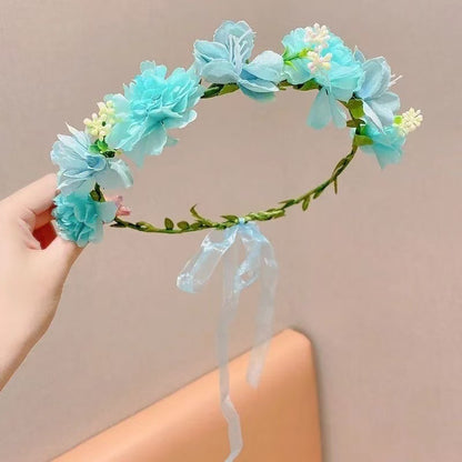 Kids Hair Accessory Girl Flower Pearl Head Accessory