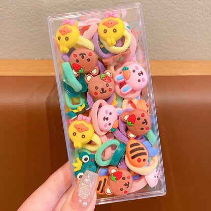 Kids Hair Tie Cute Hair Tie High Elasticity Gentle on Hair Elastic Band Towel Ring Hair Tie Kids