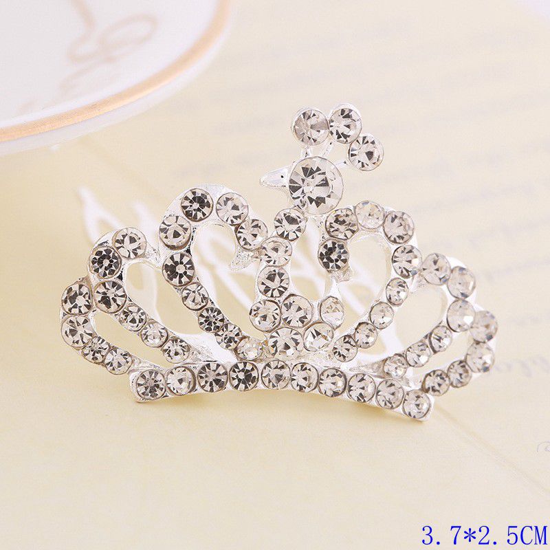 Kids Heart Hair Accessory Crystal Pearl