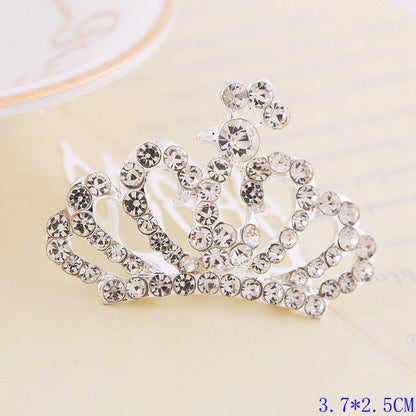 Kids Heart Hair Accessory Crystal Pearl