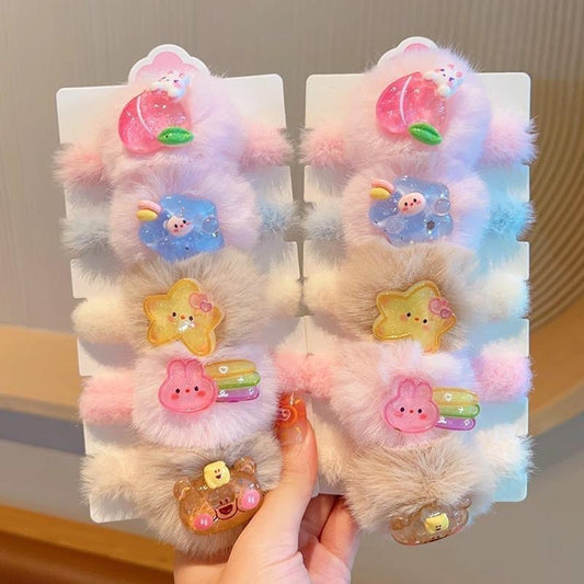 2025 Hair Tie Thick High Elasticity Gentle on Hair Kids Headband Cute Cartoon Hair Tie