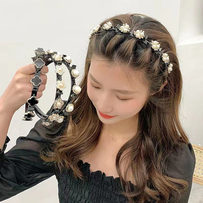 Braiding Hair Clip Flyaway Hair Head Accessory Kids Pearl