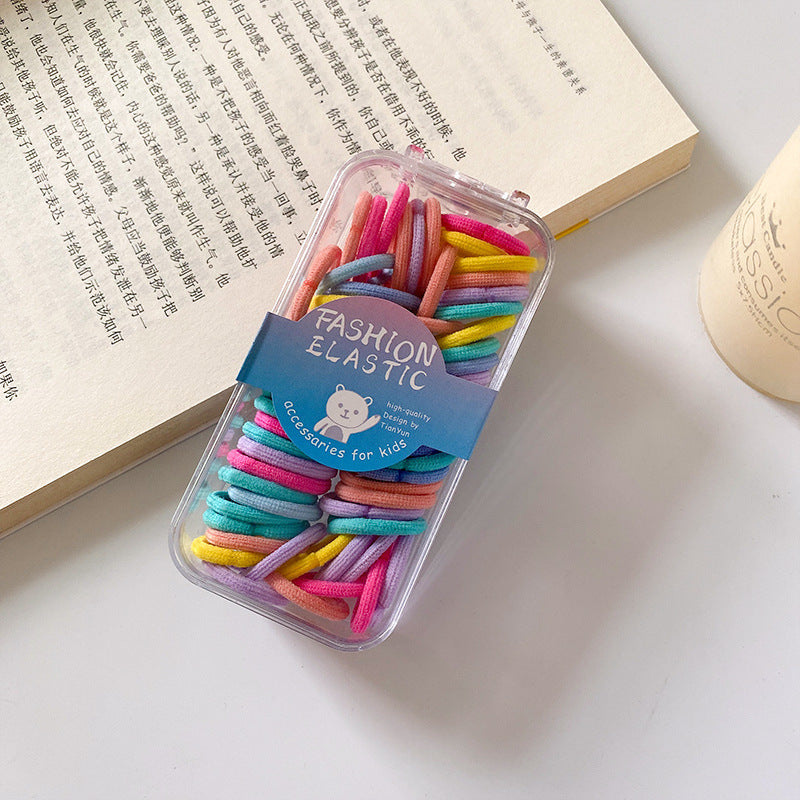 Colorful Elastic Band High Elasticity Gentle on Hair Hair Tie Kids Headband Small Elastic Band
