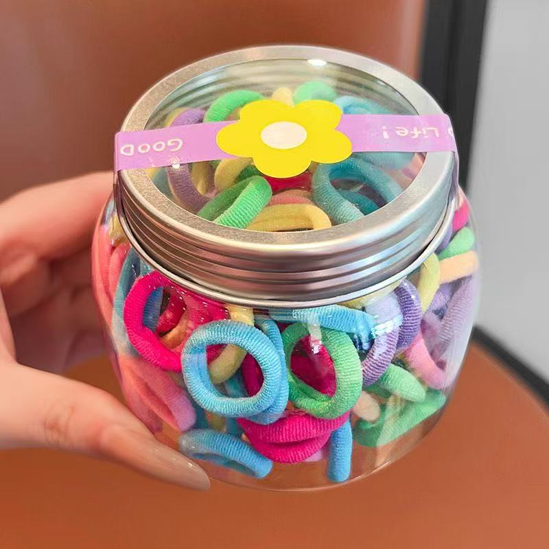 Kids Elastic Band High Elasticity Hair Tie Gentle on Hair Girl Elastic Band 100