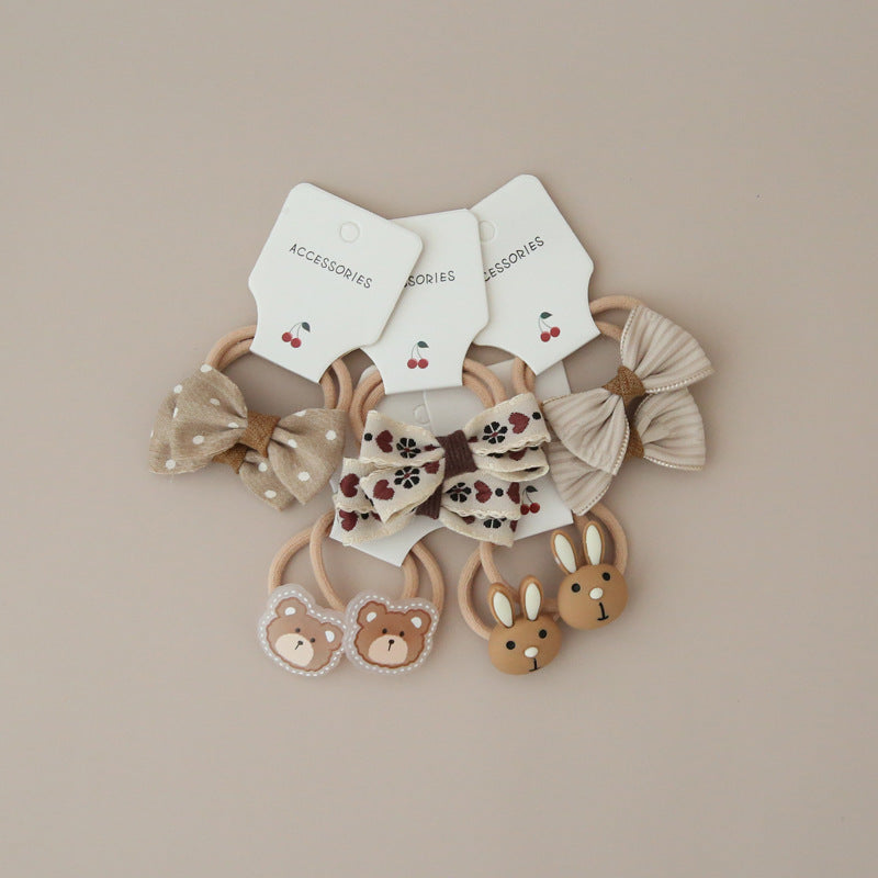 A158 Kids Head Accessory Bow Elastic Band Set 1