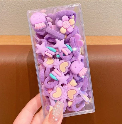 Kids Hair Tie Cute Hair Tie High Elasticity Gentle on Hair Elastic Band Towel Ring Hair Tie Kids
