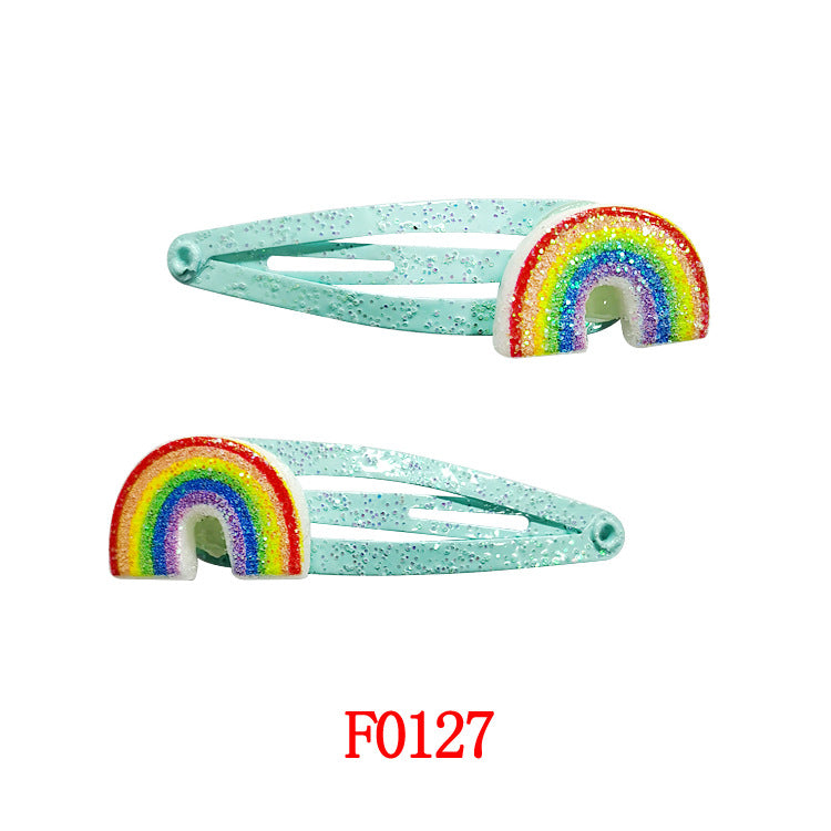 Kids Hair Accessory Cute Cartoon Flyaway Hair Clip Gentle on Hair BB Side Clip