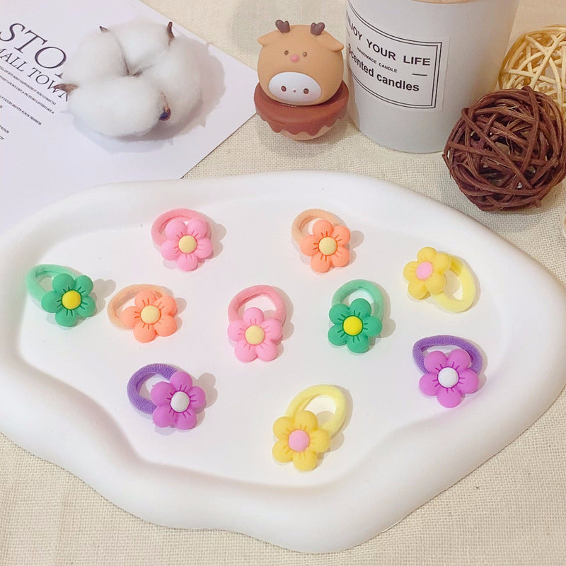Kids Hair Tie Cute Hair Tie High Elasticity Gentle on Hair Elastic Band Towel Ring Hair Tie Kids