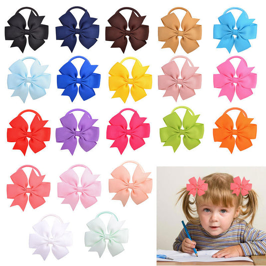 Handmade Multi-color Kids Hair Tie Bow Baby Head Accessory