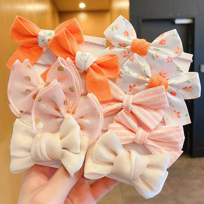 Kids Elastic Band Hair Tie Fabric Flower Bow Gentle on Hair Cute Hair Tie Head Accessory