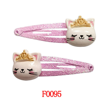 Kids Hair Accessory Cute Cartoon Flyaway Hair Clip Gentle on Hair BB Side Clip