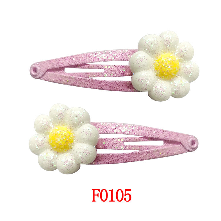 Kids Hair Accessory Cute Cartoon Flyaway Hair Clip Gentle on Hair BB Side Clip