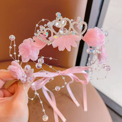 Kids Hair Accessory Girl Flower Pearl Head Accessory
