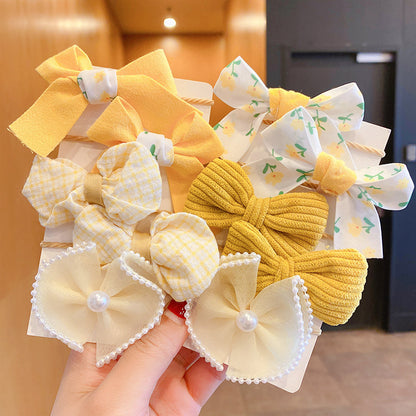 Kids Elastic Band Hair Tie Cute Bow Gentle on Hair Hair Tie Headband Girl Head Accessory