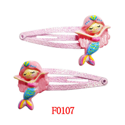 Kids Hair Accessory Cute Cartoon Flyaway Hair Clip Gentle on Hair BB Side Clip