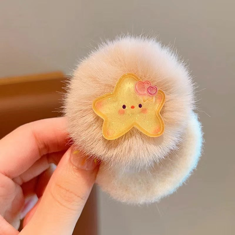 2025 Hair Tie Thick High Elasticity Gentle on Hair Kids Headband Cute Cartoon Hair Tie