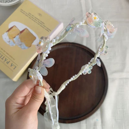 Kids Hair Accessory Girl Flower Pearl Head Accessory