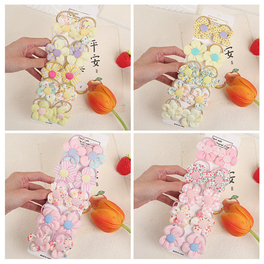 Kids Hair Clip Flower Hair Tie Hair Accessory Elastic Band Girl Headband Hairpin