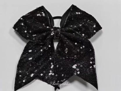 INS Kids Glitter Bow Elastic Band Girl Headband