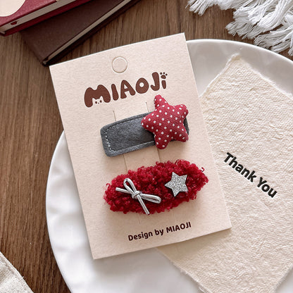 Kids Fabric Hairpin Bow Hair Clip Hair Accessory