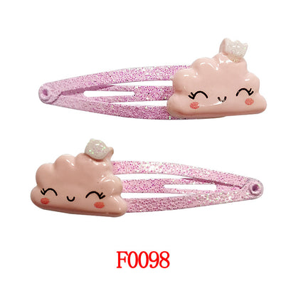 Kids Hair Accessory Cute Cartoon Flyaway Hair Clip Gentle on Hair BB Side Clip