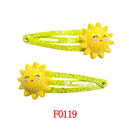 Kids Hair Accessory Cute Cartoon Flyaway Hair Clip Gentle on Hair BB Side Clip