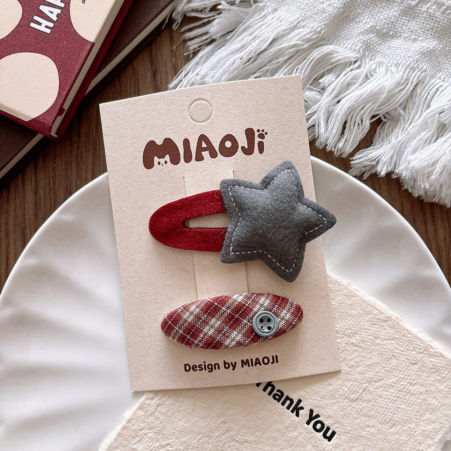 Kids Fabric Hairpin Bow Hair Clip Hair Accessory