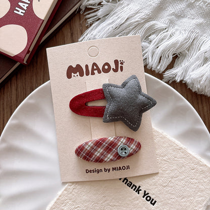 Kids Fabric Hairpin Bow Hair Clip Hair Accessory