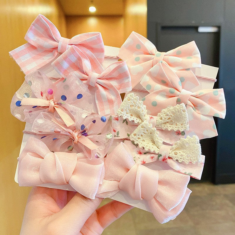 Kids Elastic Band Hair Tie Fabric Flower Bow Gentle on Hair Cute Hair Tie Head Accessory