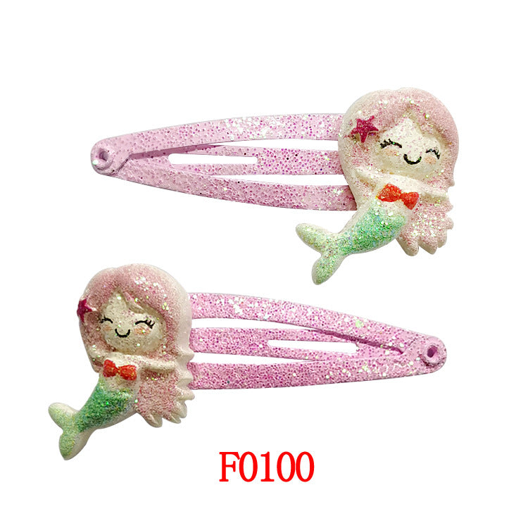 Kids Hair Accessory Cute Cartoon Flyaway Hair Clip Gentle on Hair BB Side Clip