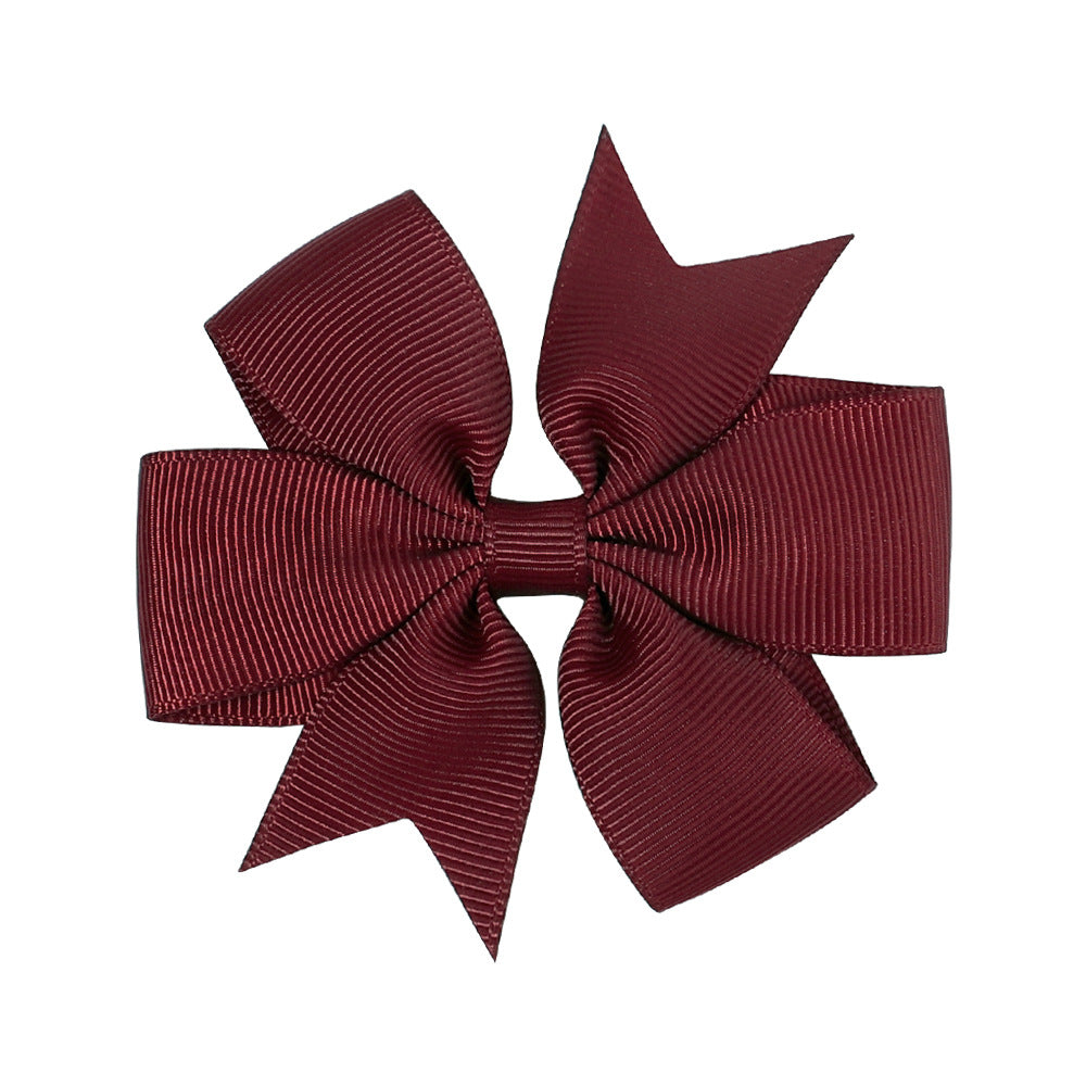Handmade V Bow Hair Clip Hair Accessory Kids Head Accessory 564
