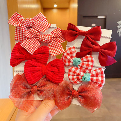 Kids Elastic Band Hair Tie Cute Bow Gentle on Hair Hair Tie Headband Girl Head Accessory