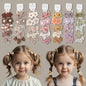 A205 Kids Head Accessory Colorful Elastic Band Headband Bow Elastic Band Set